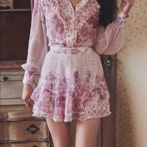 Suki Short Ruffle Skirt w/ Lace